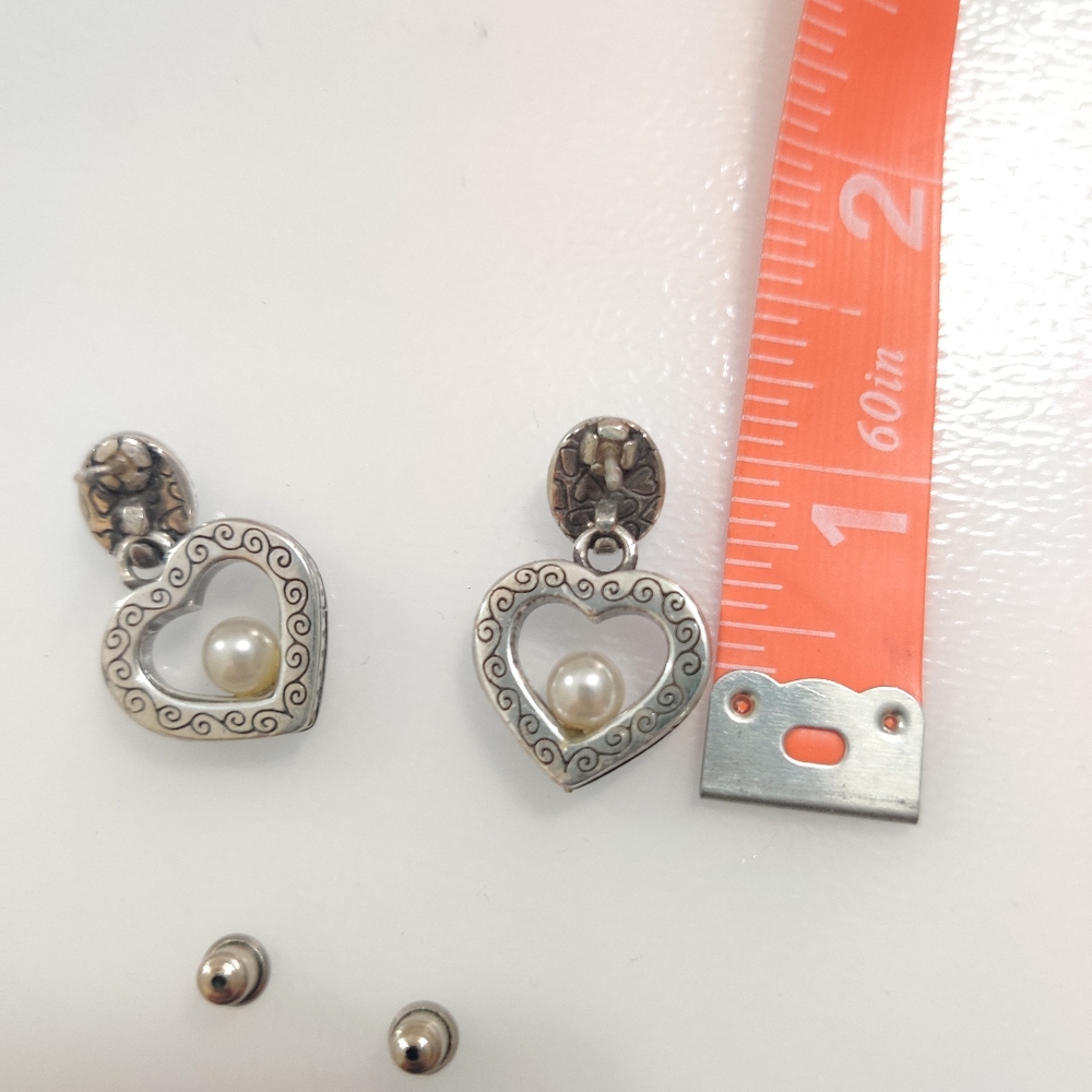 Brighton Hearts Pearls Earrings - Picture 7 of 7